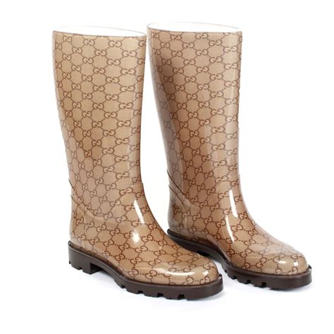 gucci fabric wellington boots|gucci boots customer service.